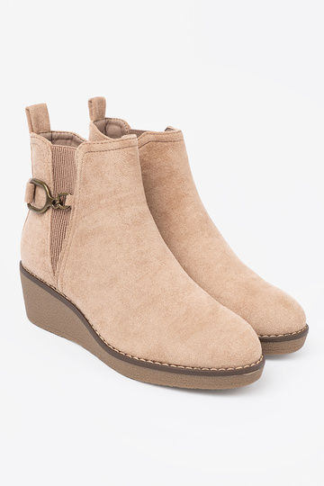 beige Scarpe da donna na Aygodnym, niskim coturnoie