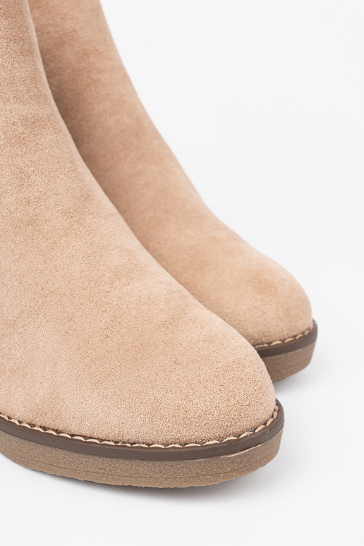 beige Scarpe da donna na Aygodnym, niskim coturnoie