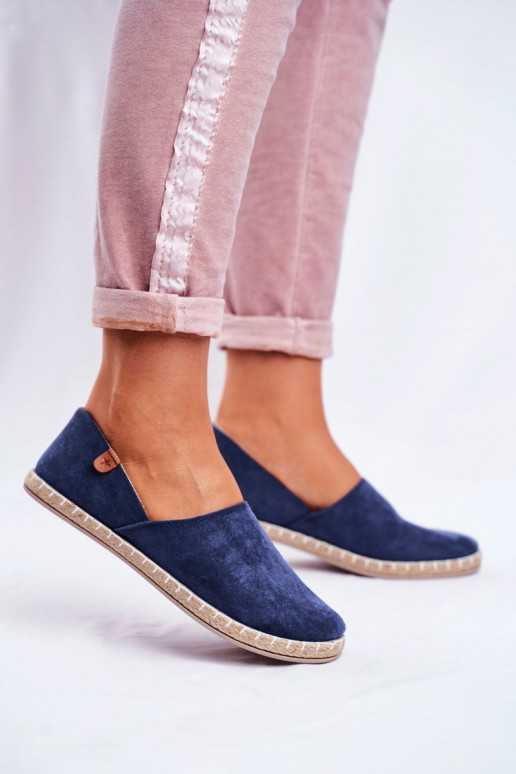Espadrillas con materiale in velluto blu scuro Vulcano Espadrillas con materiale in velluto blu scuro Vulcano