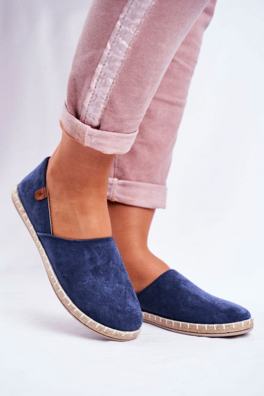 Espadrillas con materiale in velluto blu scuro Vulcano Espadrillas con materiale in velluto blu scuro Vulcano