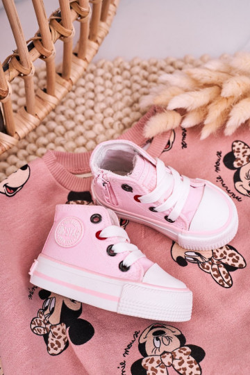 Scarpe per bambini con suola con cerniere BIG STAR HH374191 colore rosa