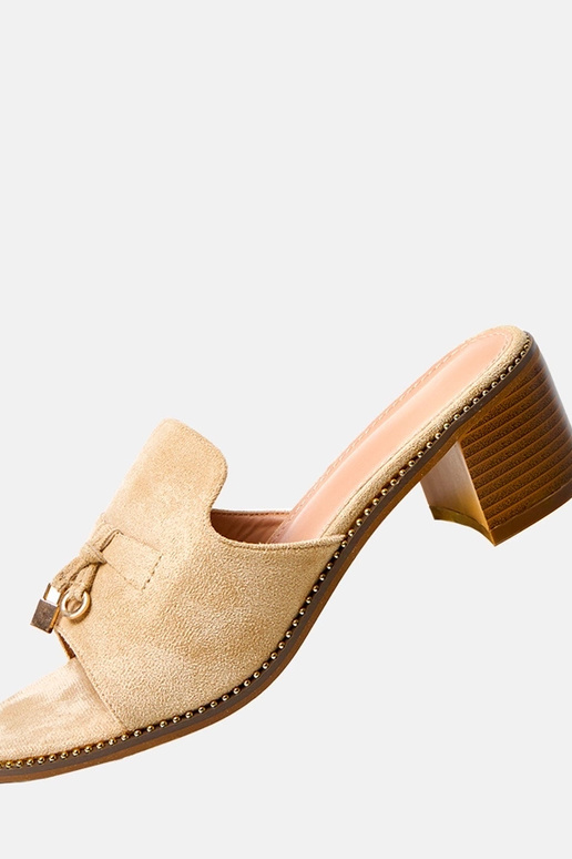 Ciabatte sabbia con tacco e...