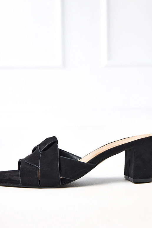 Infradito classiche nere con tacco in...