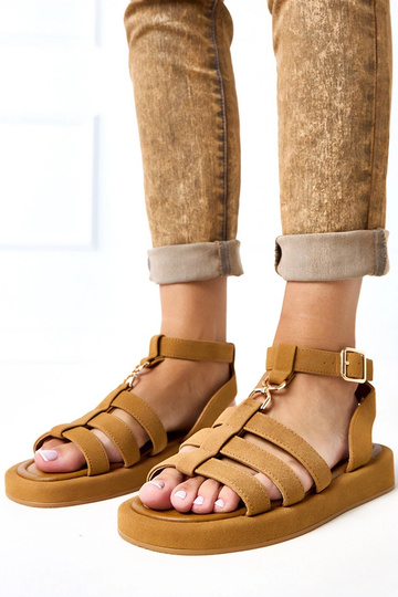 Sandalette romane marroni...