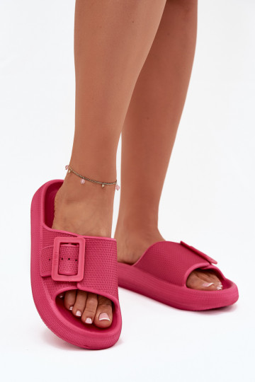 Ciabatte da donna leggere con platform e fibbie Big Star RR274A583 di colore rosa 2