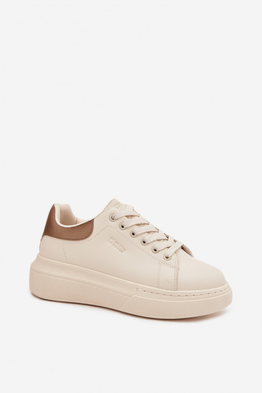 Scarpe modello sneakers Femminile con una piattaforma Big Star SS274246 colore avorio