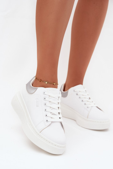 Scarpe sportive da donna con platform Big Star SS274245 di colore bianco-argento 2