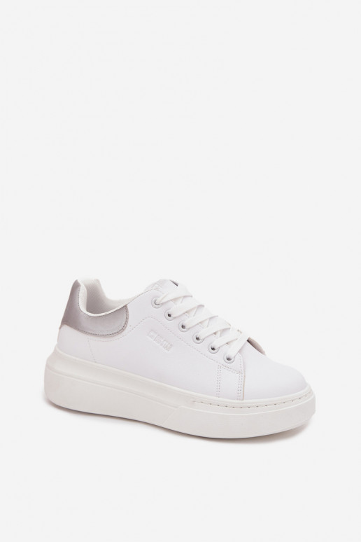 Scarpe modello sneakers Femminile con una piattaforma Big Star SS274245 Bianco-color argento