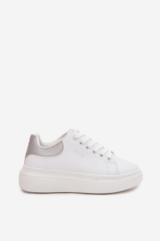 Scarpe modello sneakers Femminile con una piattaforma Big Star SS274245 Bianco-color argento