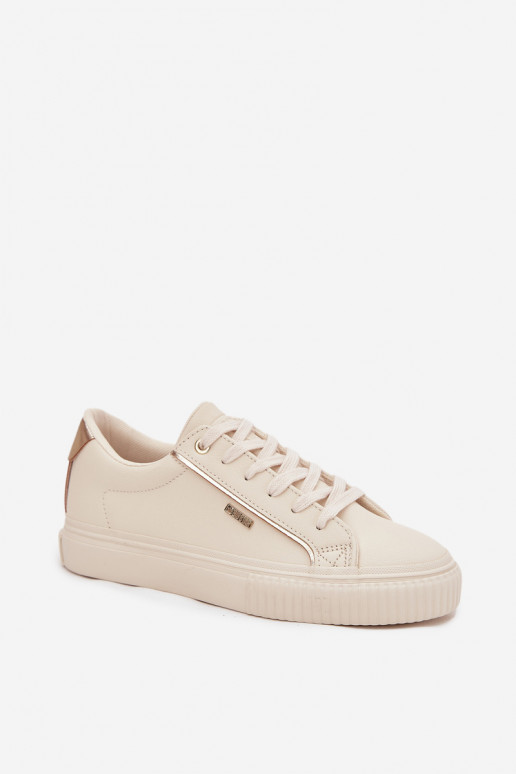 Femminile Scarpe modello sneakers in ecopelle Big Star SS274027 beige-colore dorato