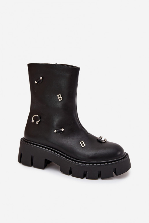 riscaldamento Stivali da donna Al Castello con bellissimi dettagli colore nero Thavira