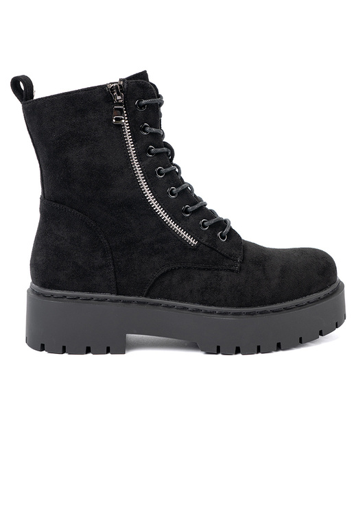 scarpe donne colore nero z zamszoAym Aykończeniem