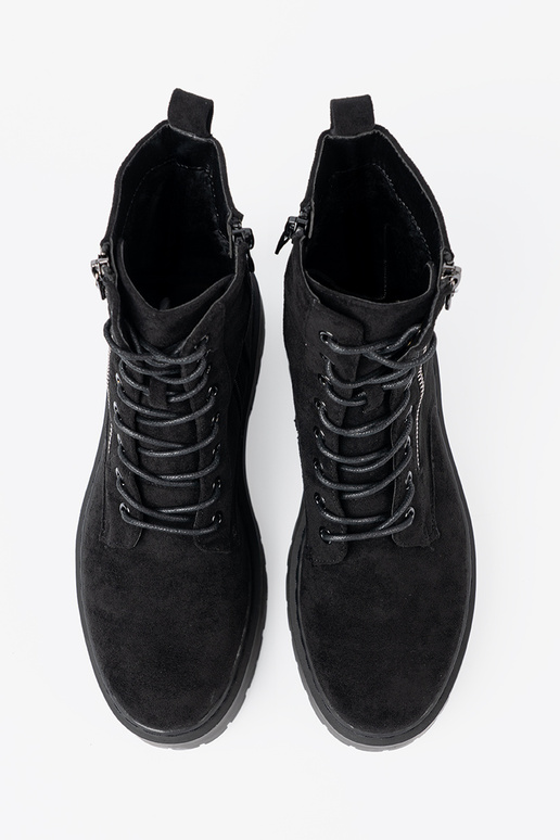 scarpe donne colore nero z zamszoAym Aykończeniem