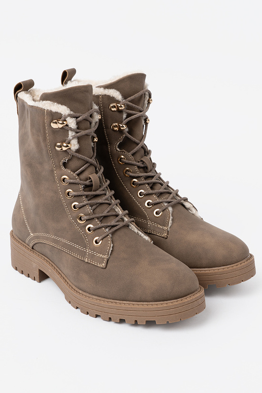 Elegante Stivali buiobeige z grubą podeszAą