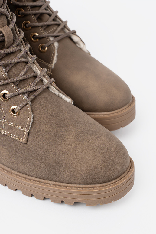 Elegante Stivali buiobeige z grubą podeszAą