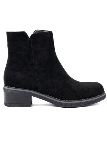 Proste colore nero scarpe na komfortoAym obcasie 2