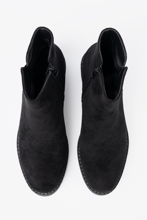 Proste colore nero scarpe na komfortoAym obcasie