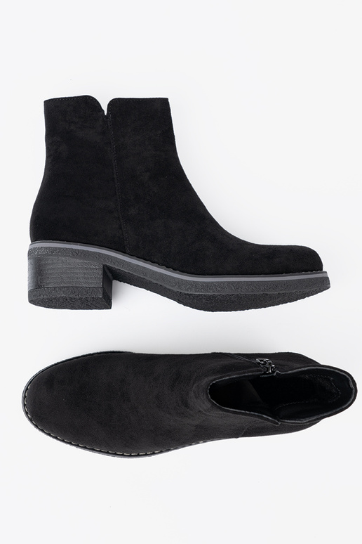 Proste colore nero scarpe na komfortoAym obcasie