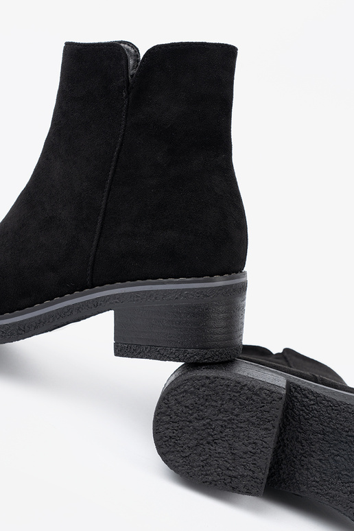 Proste colore nero scarpe na komfortoAym obcasie