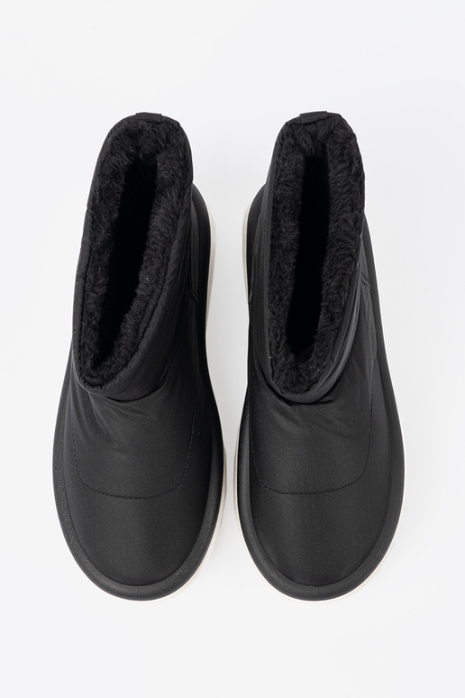 INodoodporne Stivali da neve colore nero z futrzanym Anętrzem