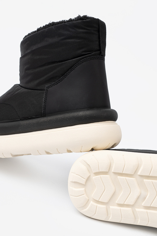 INodoodporne Stivali da neve colore nero z futrzanym Anętrzem