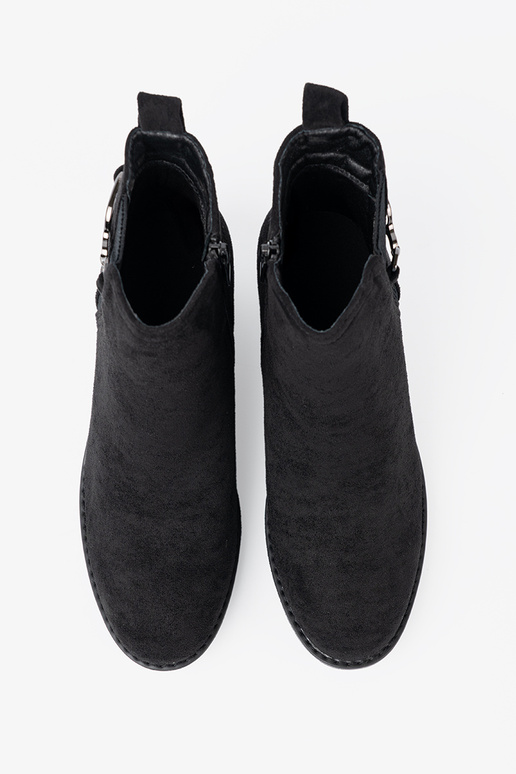 dalla pelle scamosciata scarpe colore nero z elastyczną AstaAką