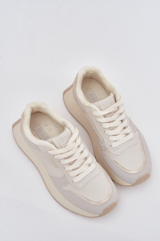 riscaldamento Scarpe modello sneakers Femminile con una piattaforma Big Star SS274008 HI-POLY SYSTEM colore avorio