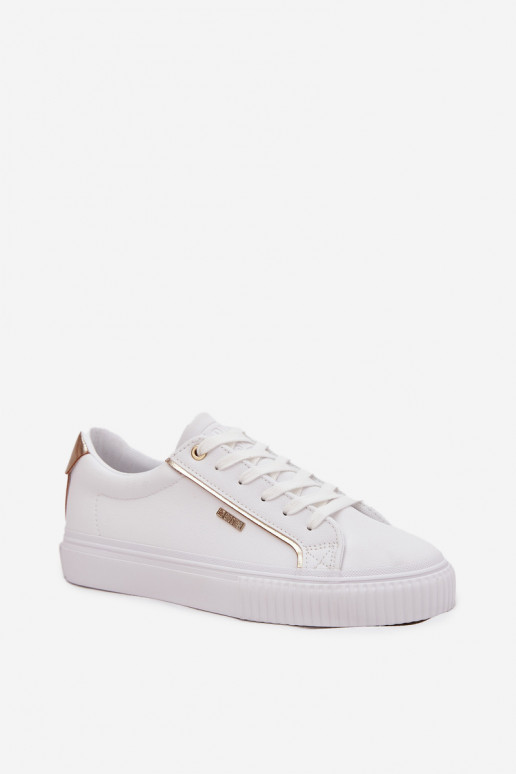 Femminile Scarpe modello sneakers in ecopelle Big Star SS274026 Bianco-colore dorato