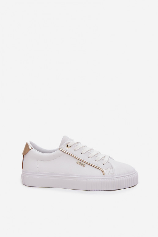Femminile Scarpe modello sneakers in ecopelle Big Star SS274026 Bianco-colore dorato