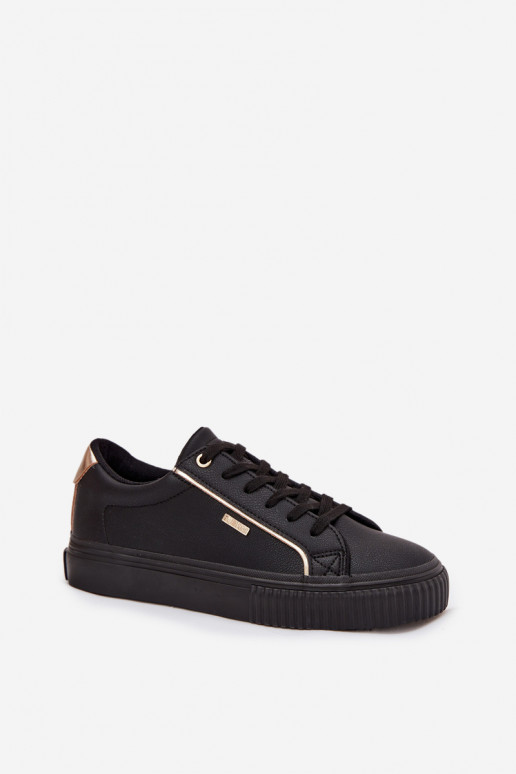 Femminile Scarpe modello sneakers in ecopelle Big Star SS274025 Nero e-colore dorato Femminile Scarpe modello sneakers in ecopelle Big Star SS274025 Nero e-colore dorato
