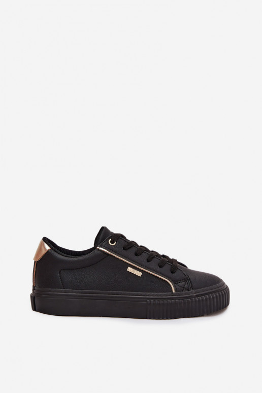 Femminile Scarpe modello sneakers in ecopelle Big Star SS274025 Nero e-colore dorato Femminile Scarpe modello sneakers in ecopelle Big Star SS274025 Nero e-colore dorato