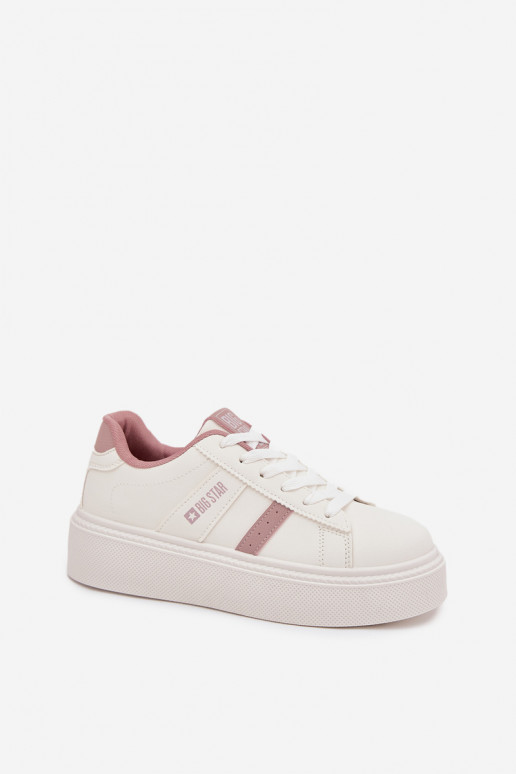 Scarpe modello sneakers Femminile con una piattaforma Big Star SS274346 Colore bianco