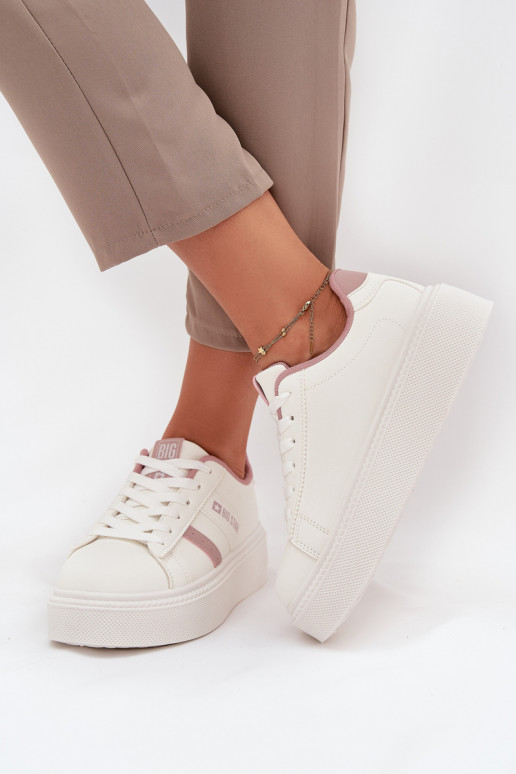 Scarpe modello sneakers Femminile con una piattaforma Big Star SS274346 Colore bianco
