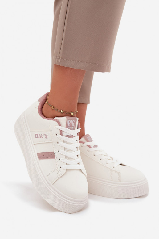 Scarpe modello sneakers Femminile con una piattaforma Big Star SS274346 Colore bianco