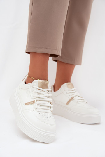 Scarpe da donna sneakers bianche con plateau Big Star SS274359 2