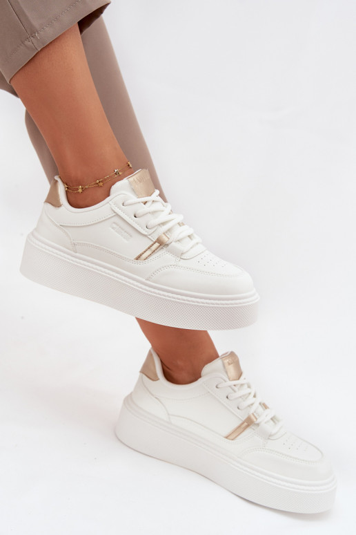 Femminile Scarpe modello sneakers con una piattaforma Big Star SS274359 Colore bianco