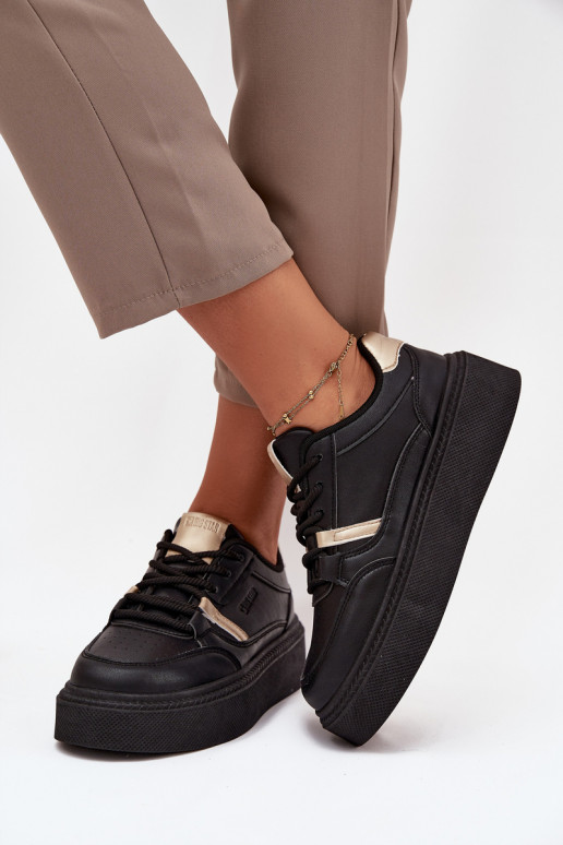 Femminile Scarpe modello sneakers con una piattaforma Big Star SS274360 colore nero