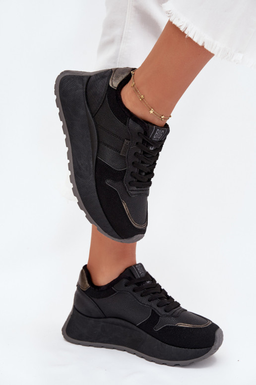 riscaldamento Scarpe modello sneakers Femminile con una piattaforma Big Star SS274007 HI-POLY SYSTEM colore nero