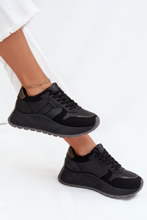 riscaldamento Scarpe modello sneakers Femminile con una piattaforma Big Star SS274007 HI-POLY SYSTEM colore nero