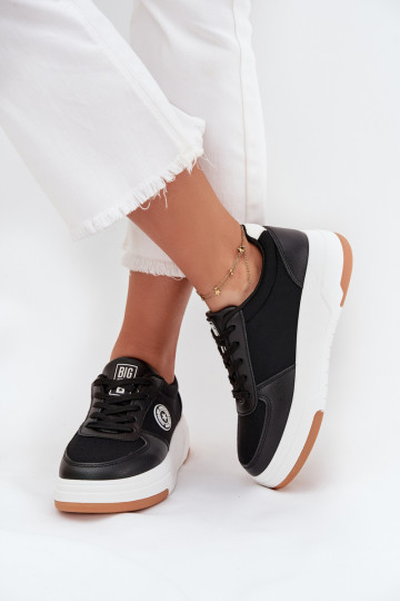 Scarpe da donna sneakers nere con plateau Big Star RR274573 HI-POLY SYSTEM