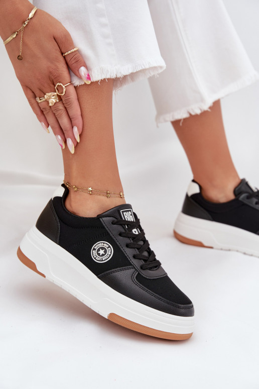 Scarpe modello sneakers Femminile con una piattaforma Big Star RR274573 HI-POLY SYSTEM colore nero
