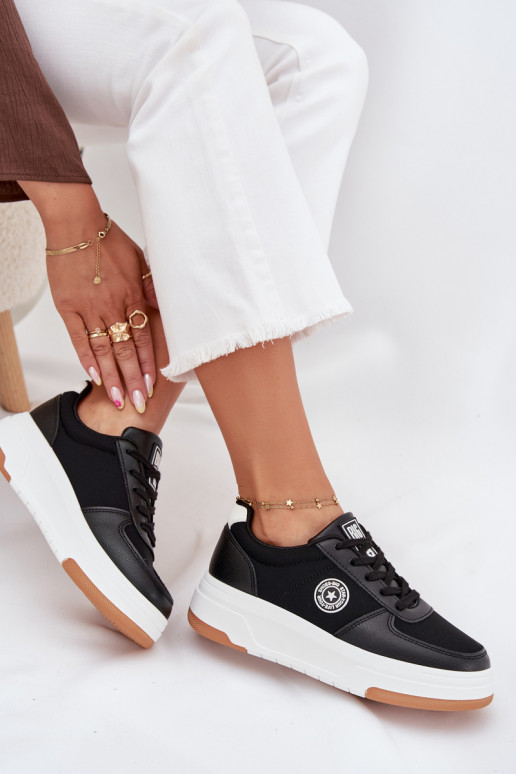 Scarpe modello sneakers Femminile con una piattaforma Big Star RR274573 HI-POLY SYSTEM colore nero