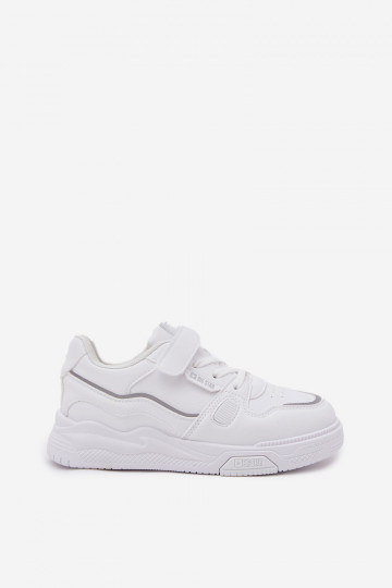 Scarpe per bambini bianche stile sneakers con chiusure adesive Big Star SS374042 2