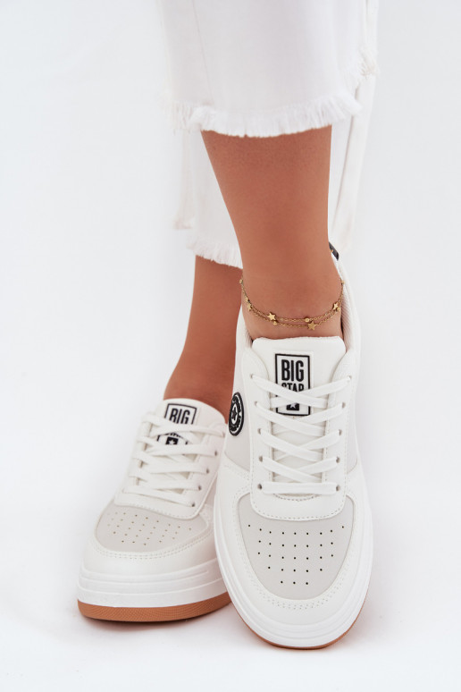 Scarpe modello sneakers Femminile con una piattaforma Big Star RR274572 HI-POLY SYSTEM Colore bianco