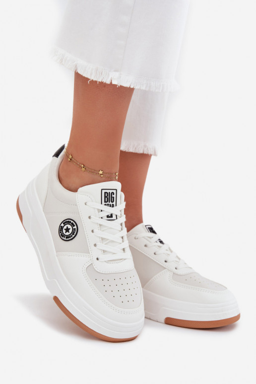 Scarpe modello sneakers Femminile con una piattaforma Big Star RR274572 HI-POLY SYSTEM Colore bianco