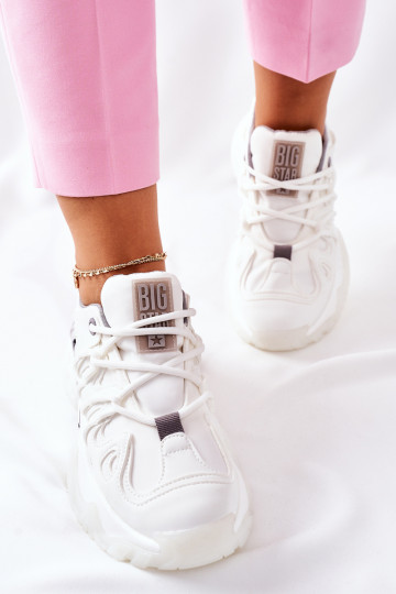 Femminile Stile sportivo scarpe Memory Foam Big Star II274088 Colore bianco 2