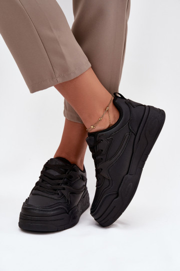 Scarpe modello sneakers Femminile con una piattaforma Big Star SS274589 HI-POLY SYSTEM colore nero