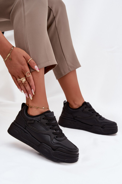 Scarpe modello sneakers Femminile con una piattaforma Big Star SS274589 HI-POLY SYSTEM colore nero