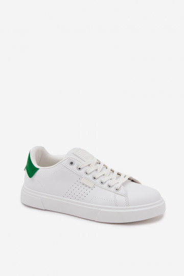 Sneakers bianche e verdi da uomo in ecopelle Big Star OO174116