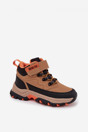scarpe Stivali da neve Infantile con chiusure adesive Big Star SS374012 colore marrone